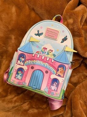 My Little Pony Castle Loungefly Mini Backpack - Pastel Pinke & Blue